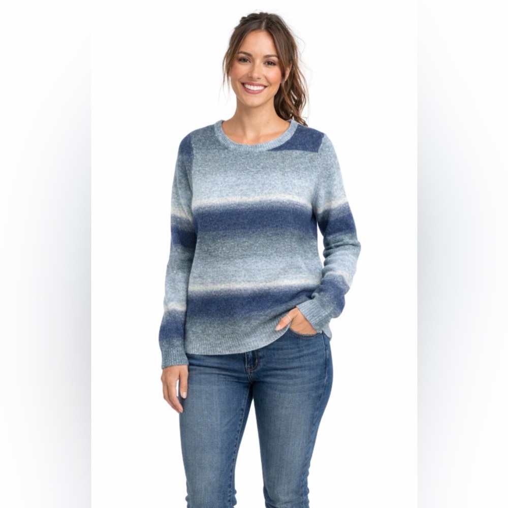 Women's Lee Gradient Blue Ombre Sweater Size XL